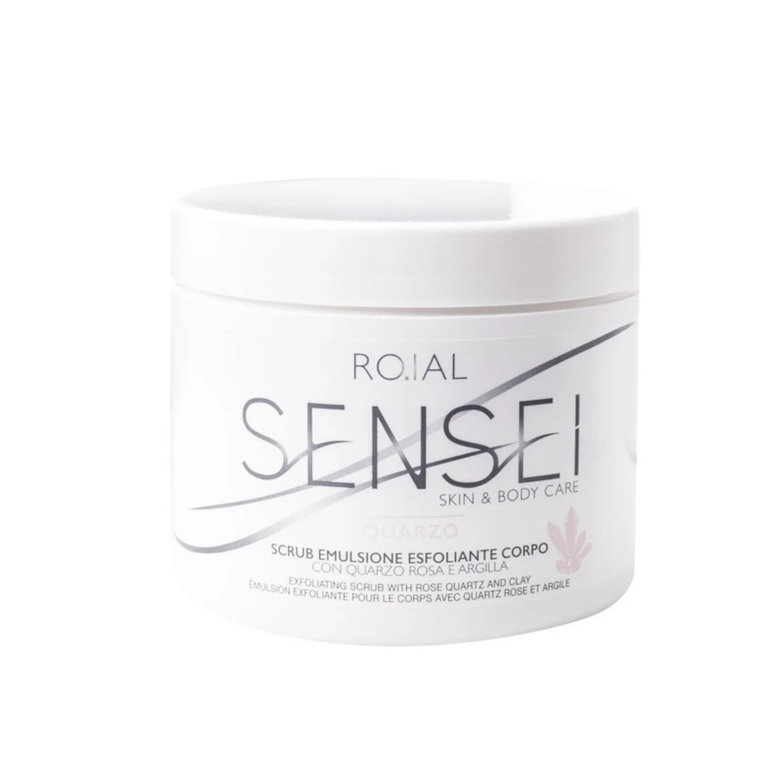 RO.IAL -SENSEI SCRUB EMULSIONE ESFOLIANTE CORPO AL QUARZO ROSA E ARGILLA 500 ML