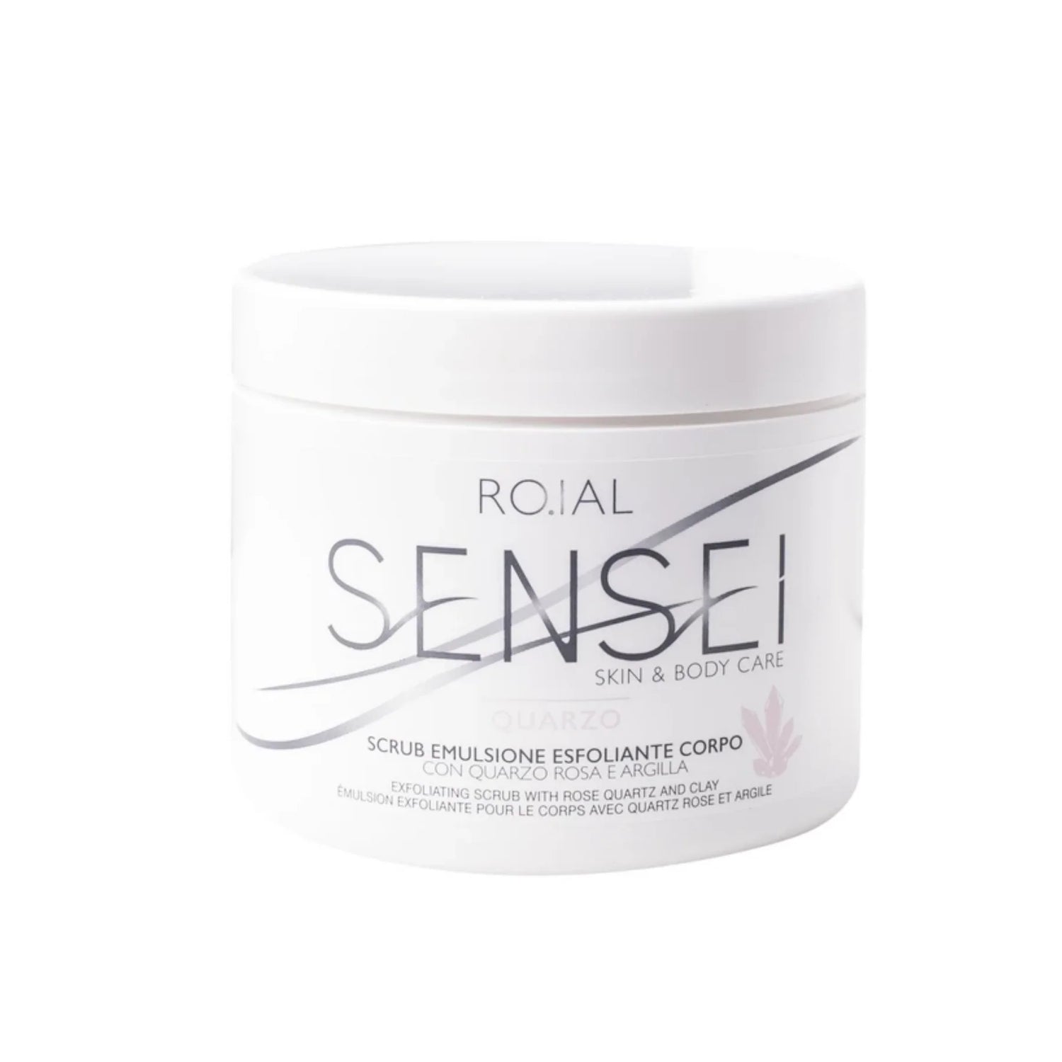 RO.IAL -SENSEI SCRUB EMULSIONE ESFOLIANTE CORPO AL QUARZO ROSA E ARGILLA 500 ML