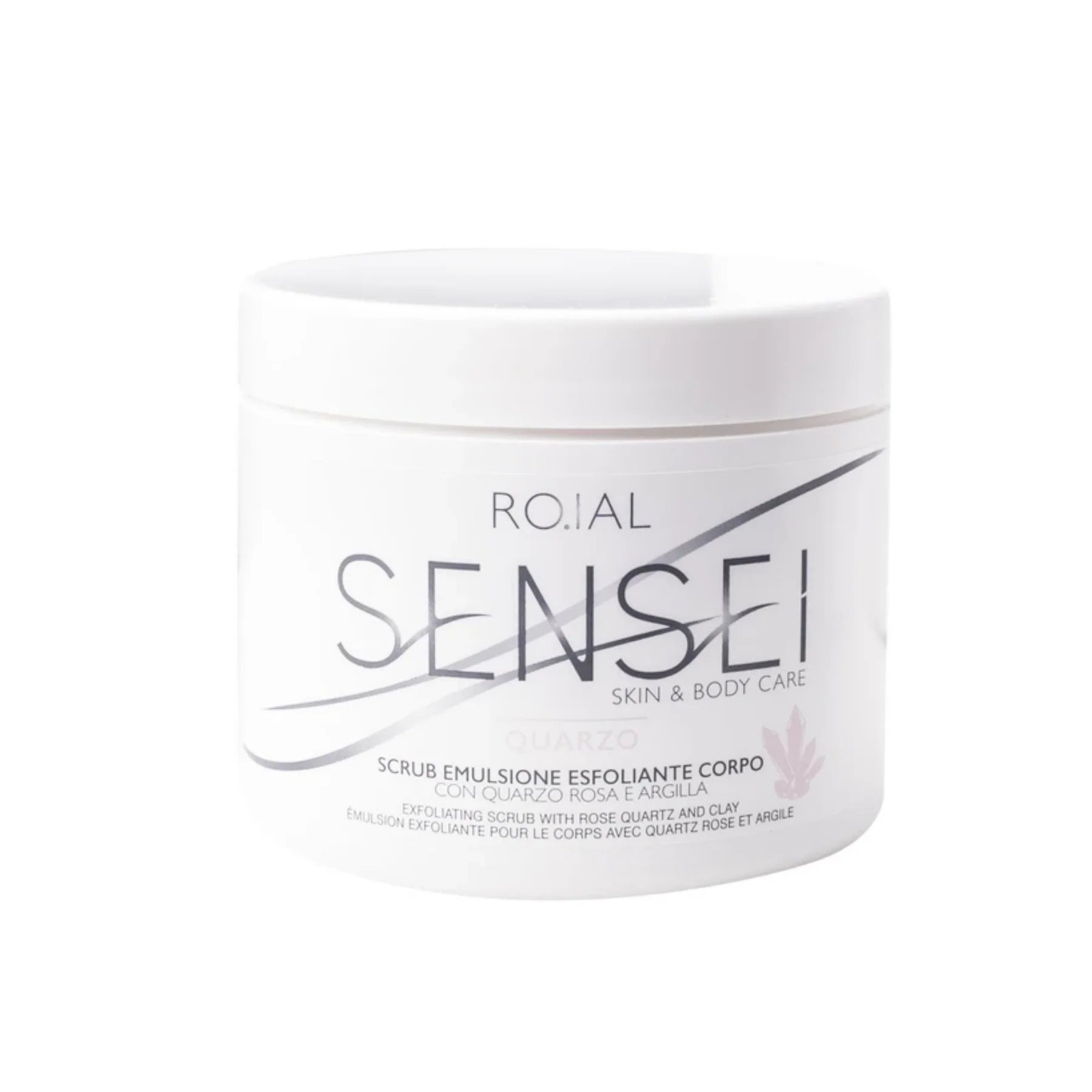 RO.IAL -SENSEI SCRUB EMULSIONE ESFOLIANTE CORPO AL QUARZO ROSA E ARGILLA 500 ML