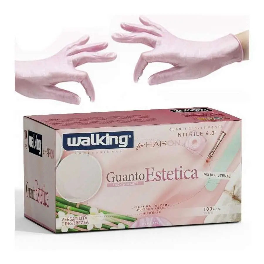 AXIMA GUANTI ROSA PERLATO IN NITRILE NON TALCATI